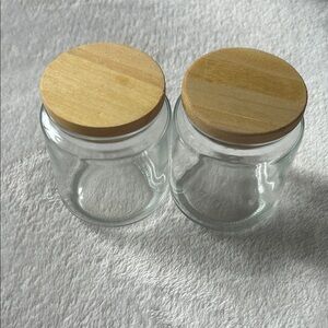 Glass Jars with Wooden Lids